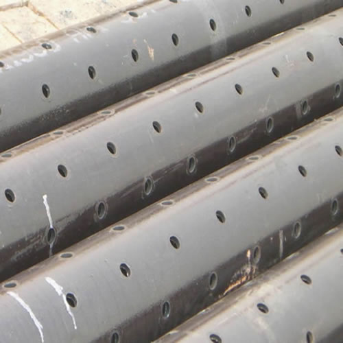 Galvanized Steel Perforated Tubing, Slotted with Round Holes