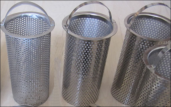 Butt welded 304 perforated tube filter basket